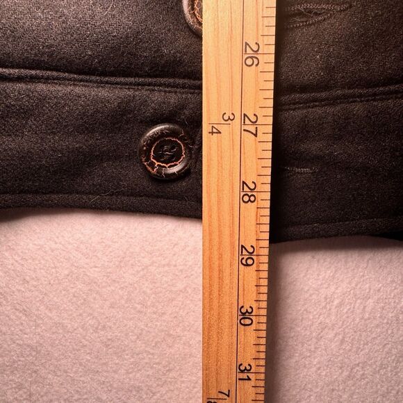 Covet Handcrafted Redemption Black Wool Blend Double Breasted Button Coat Jacket - Picture 9 of 14